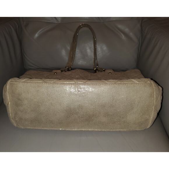 Deux Lux Gold Quilted Shoulder Tote - Picture 6 of 6